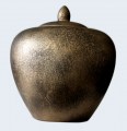208939 Stenen urn zwart goud 800